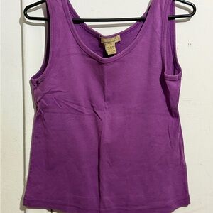 Classic Scoop Neck Purple Tank Top